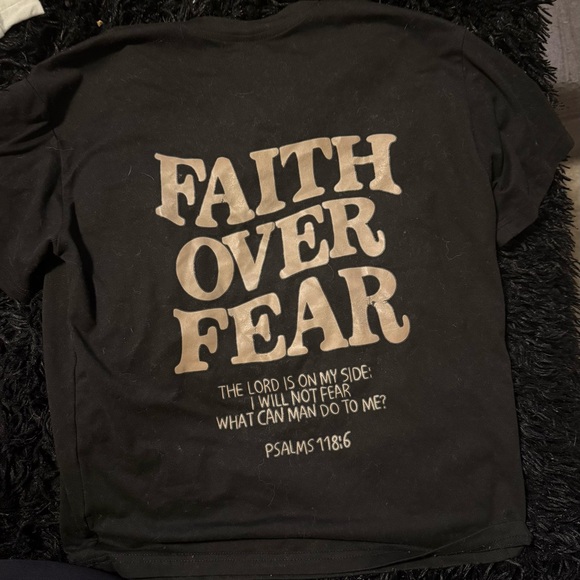 Kids 'Faith Over Fear' Short Sleeve Tee - Picture 1 of 3